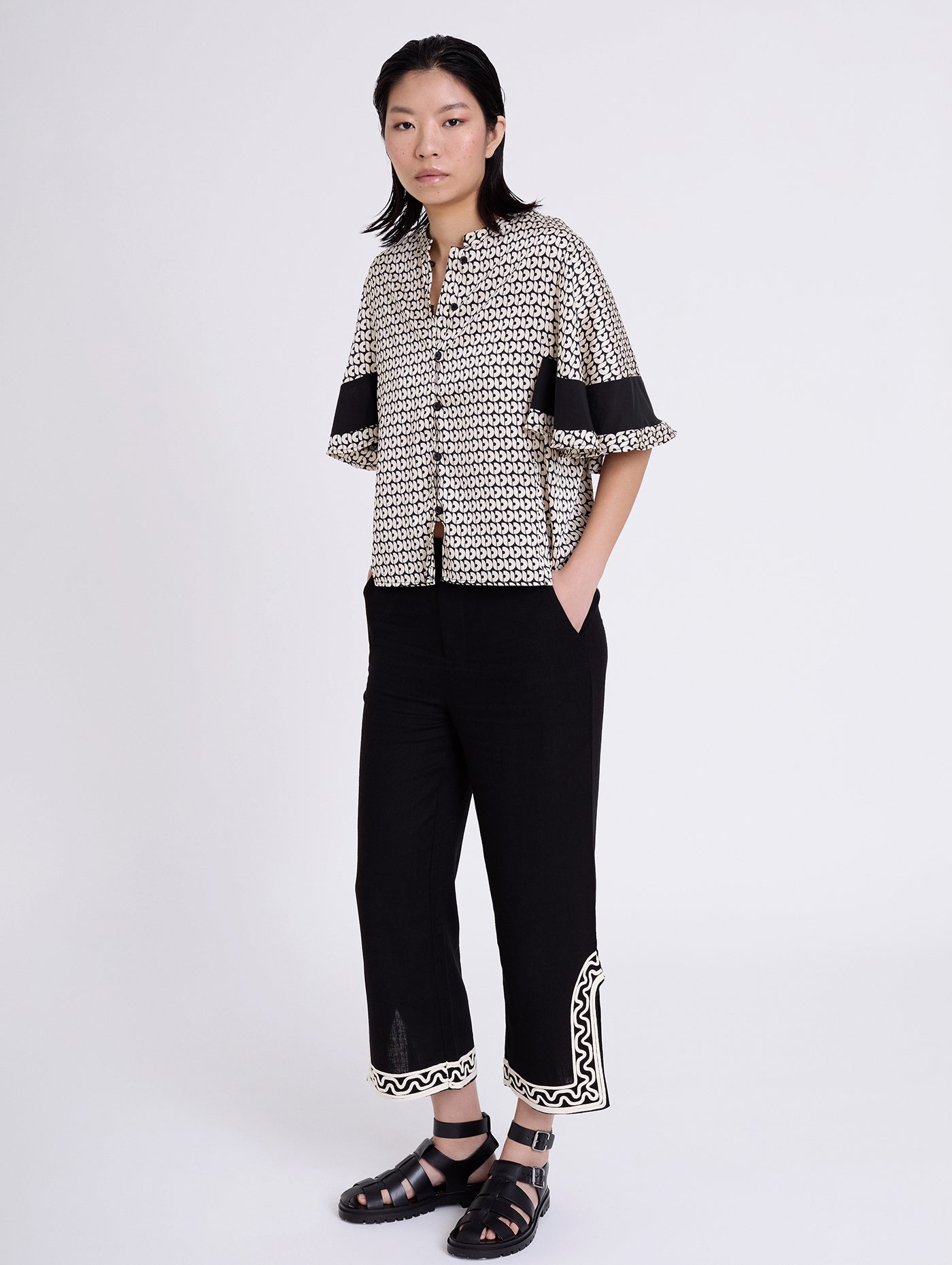 Camisa Satinada Retro