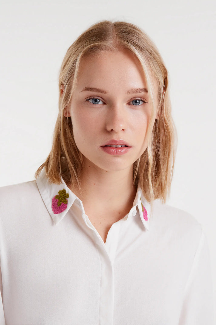 Camisa Bordado Flores