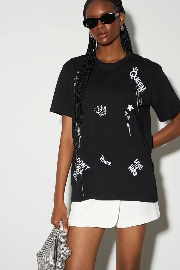 Camiseta Glitter Print