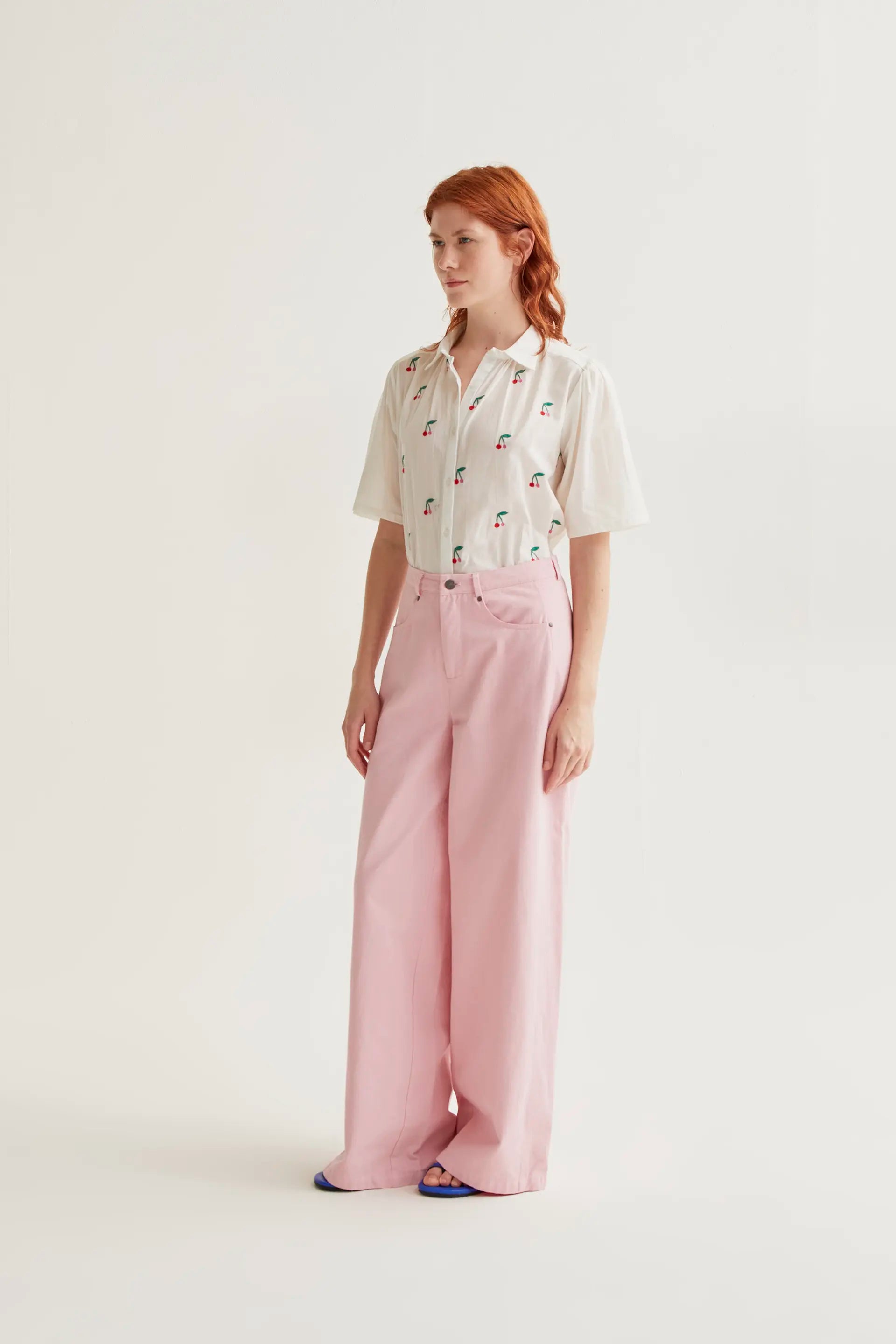 Camisa White Cherries