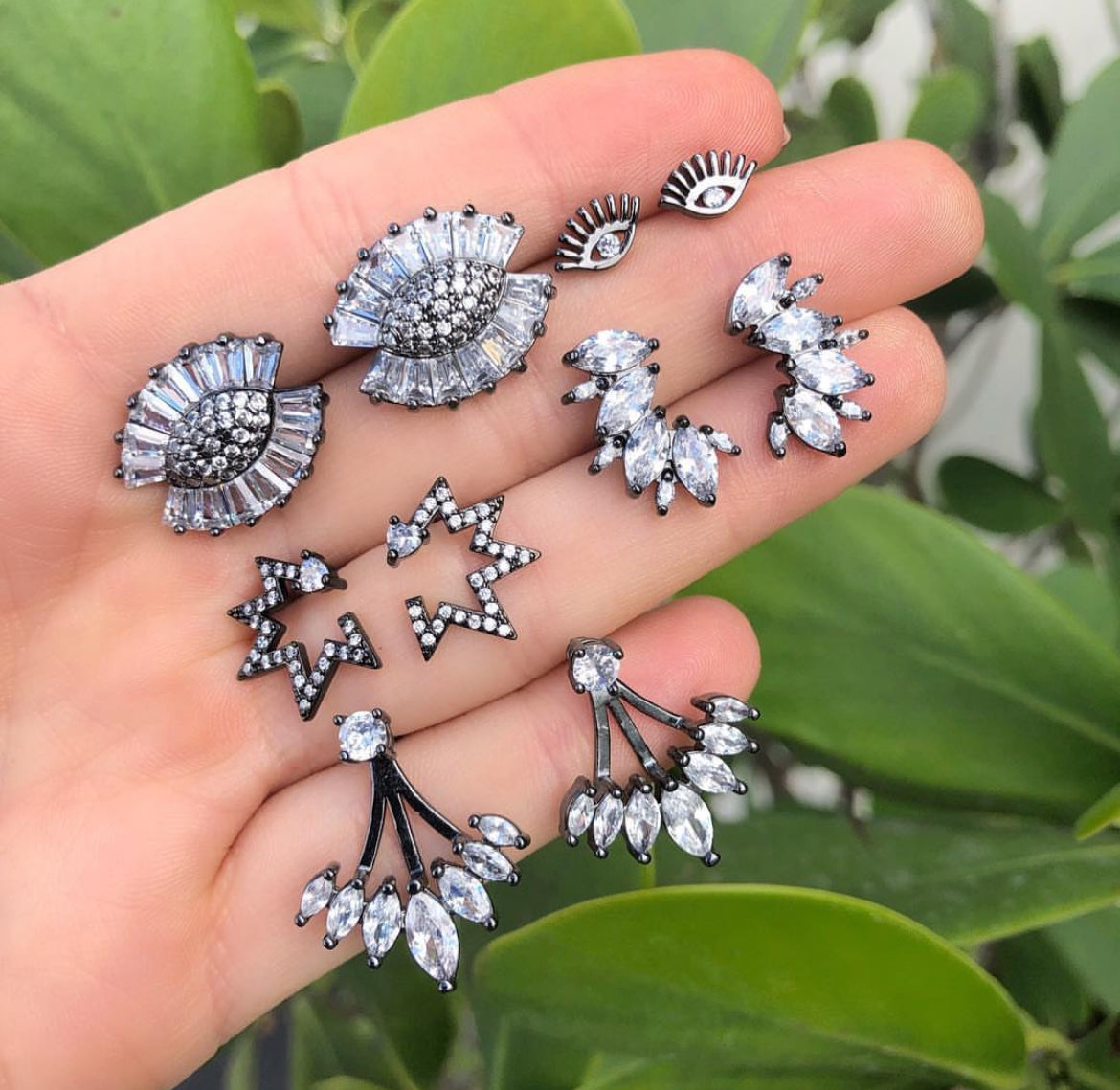Pendientes ojo cristal MAXI