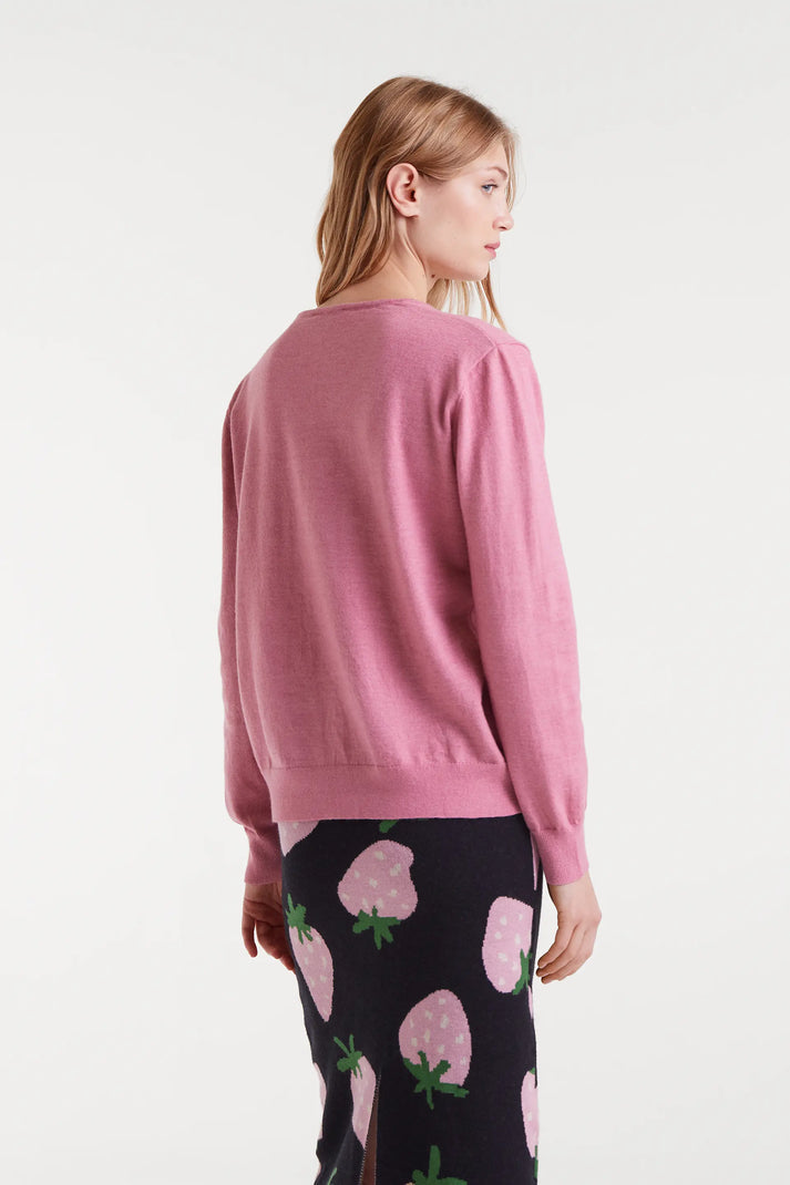Jersey Cuello Pico Rosa