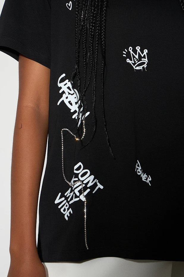 Camiseta Glitter Print