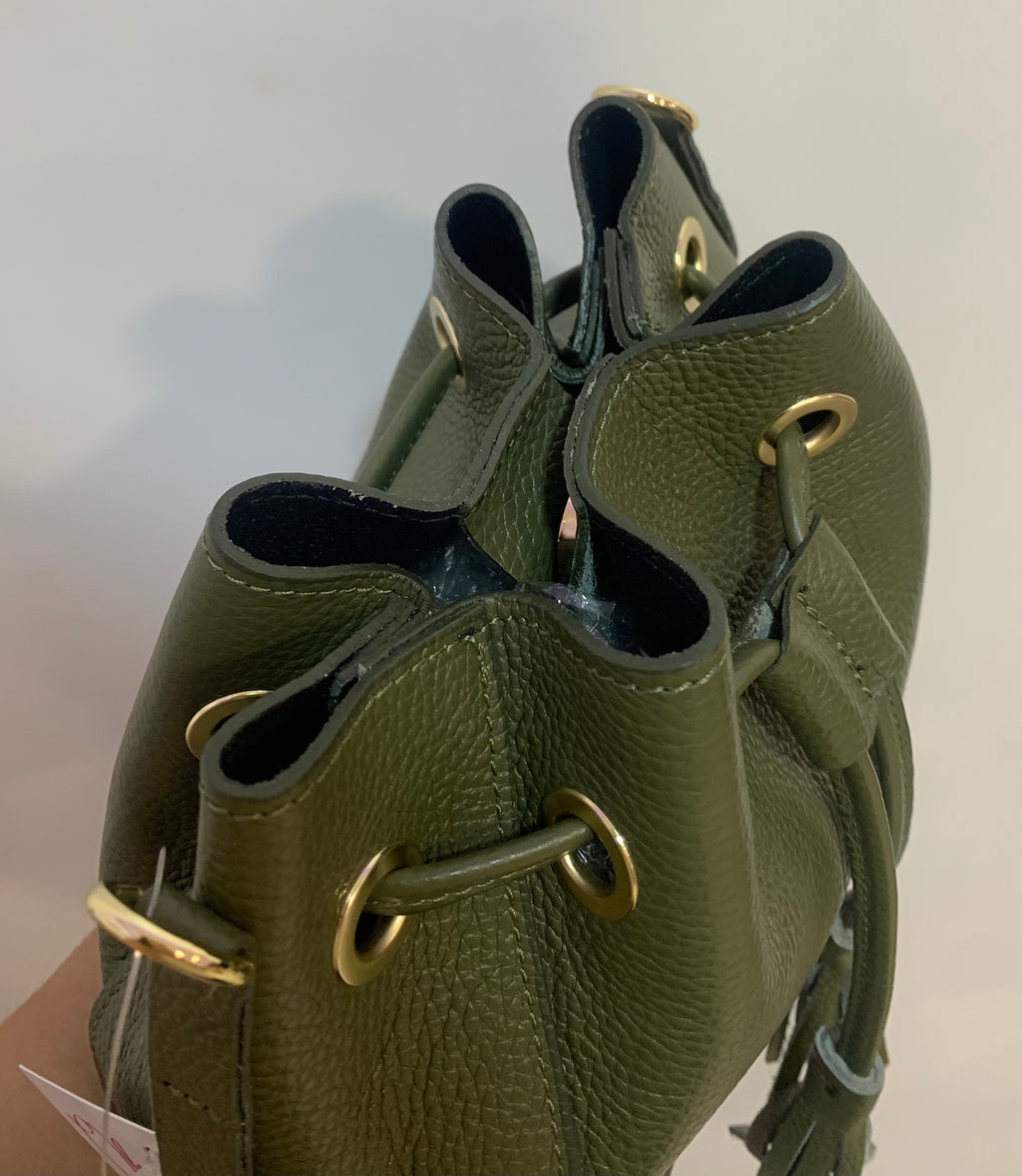 Bombonera De Piel Oliva