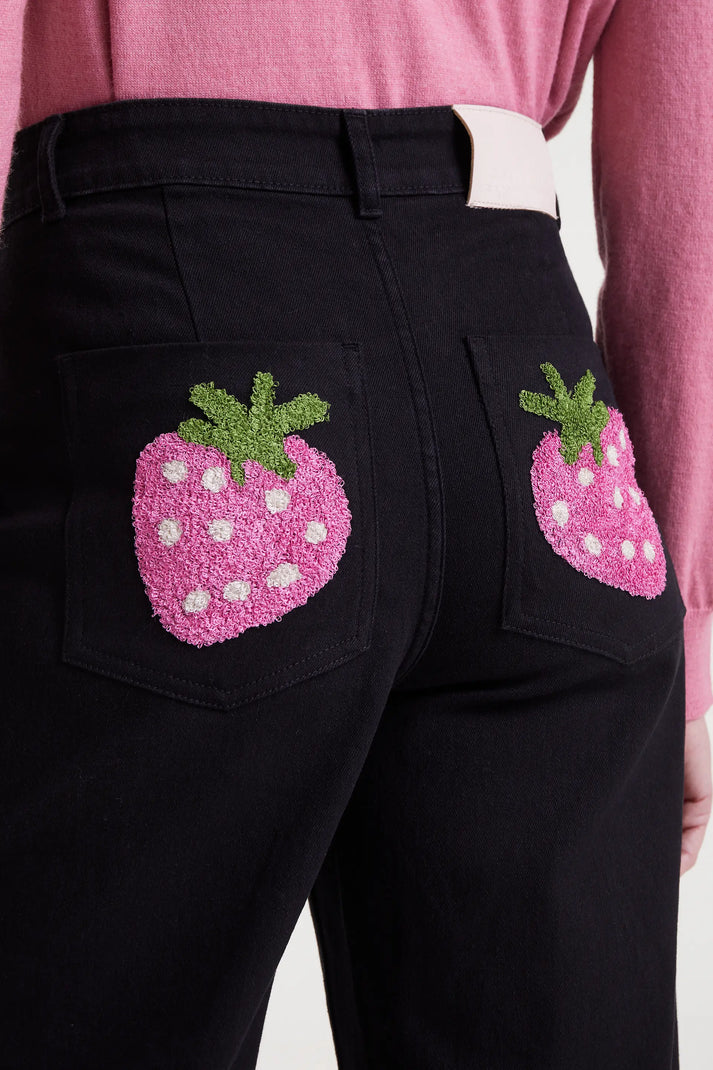Vaquero Bordado de Fresa
