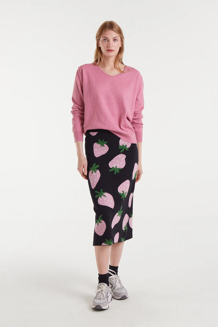 Jersey Cuello Pico Rosa