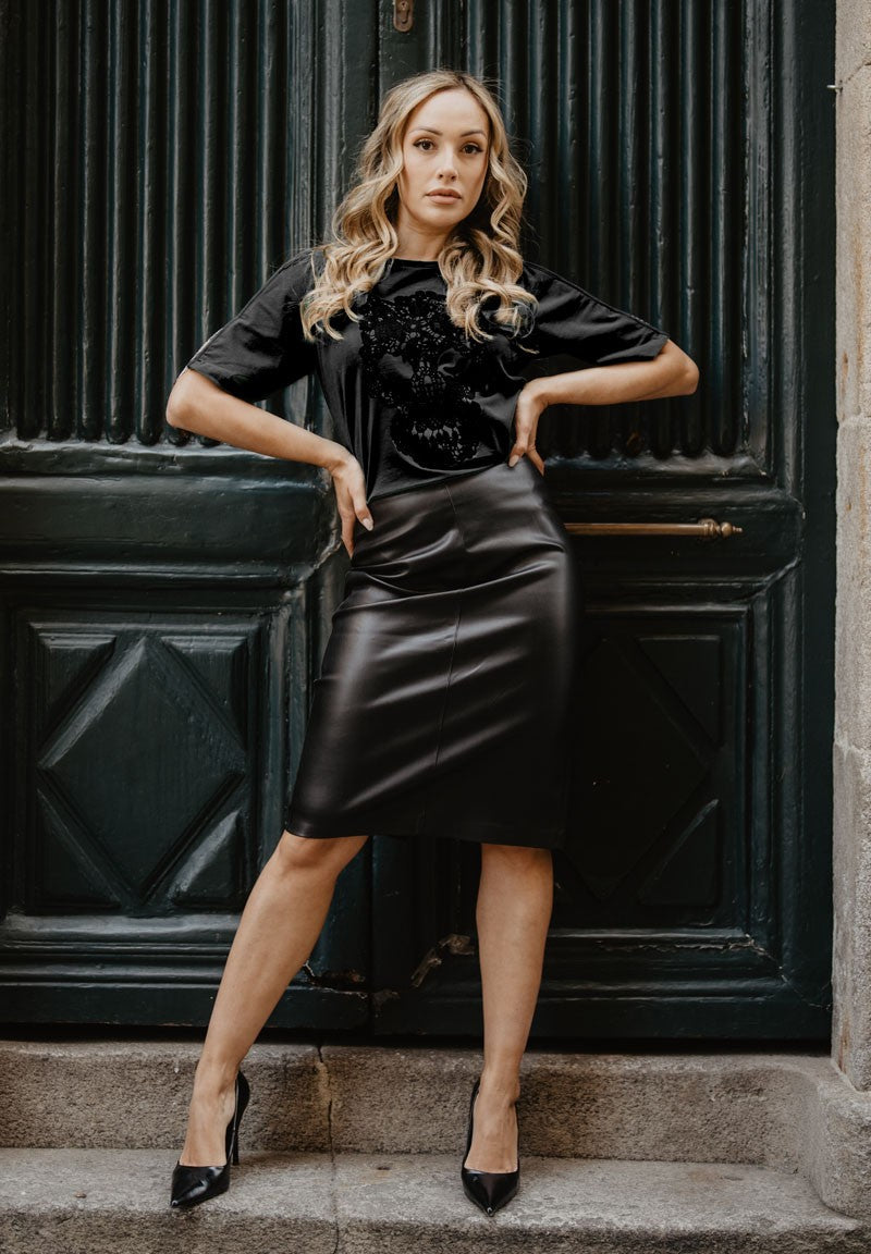 Camiseta Calavera Encaje