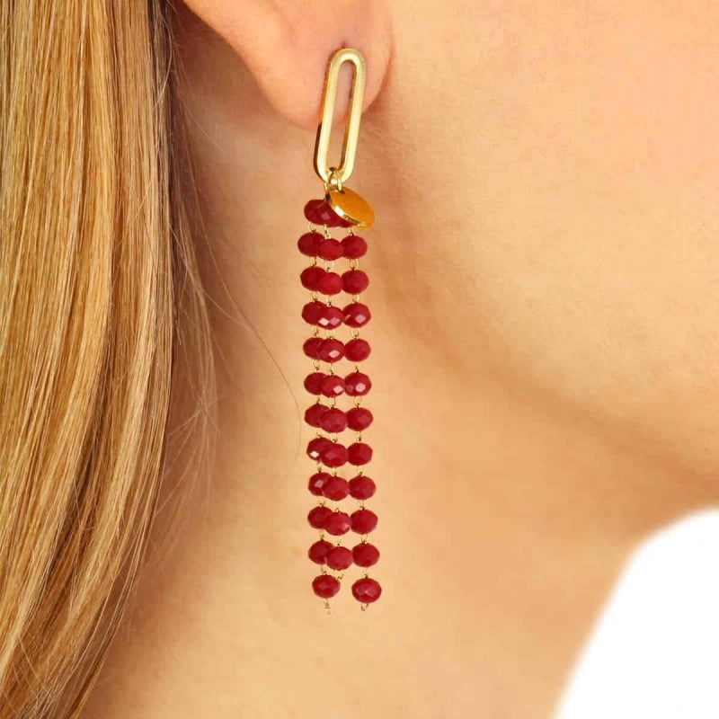 Pendientes Red Crystal