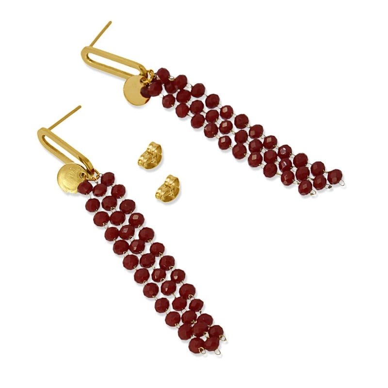 Pendientes Red Crystal