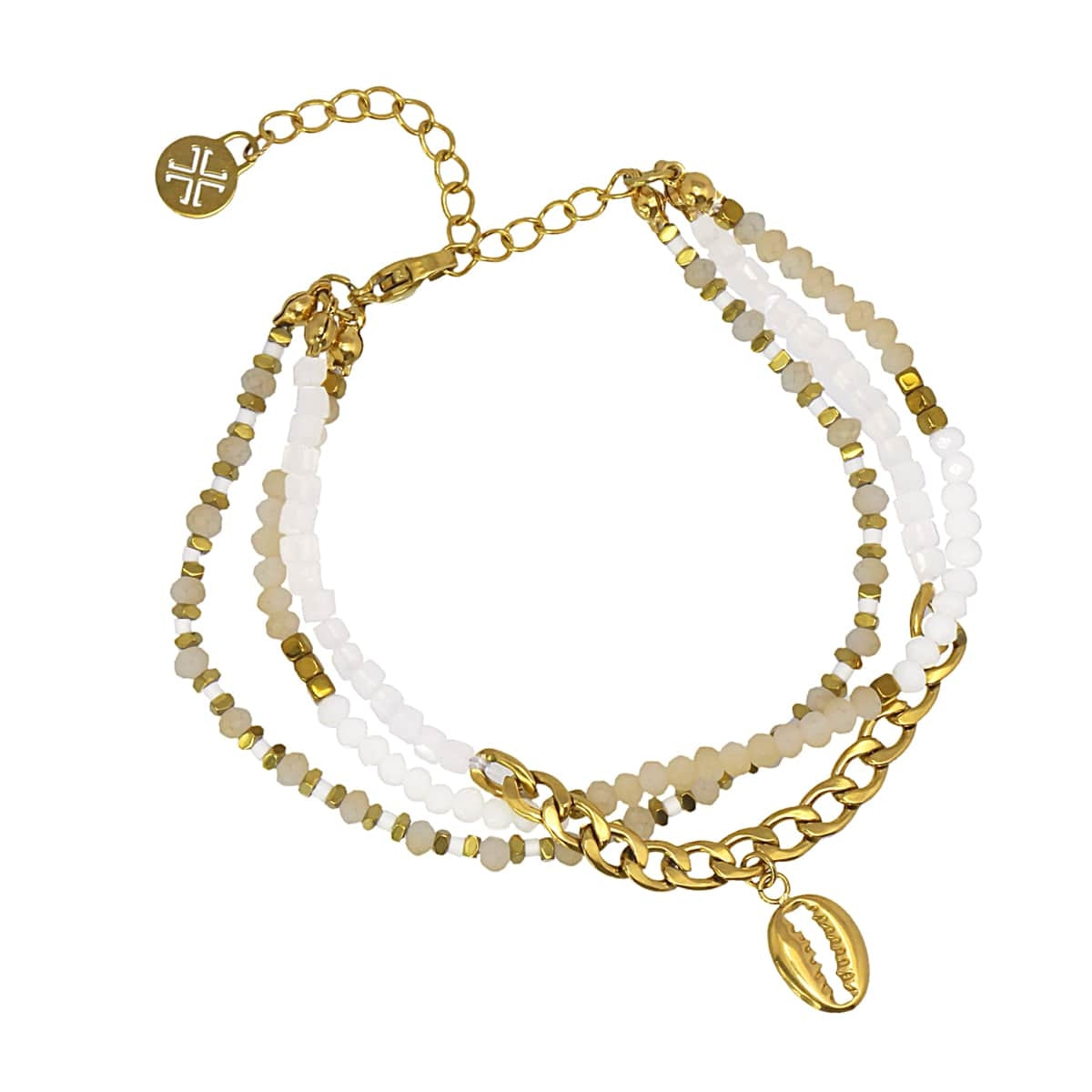Pulsera Tricapa Abalorios