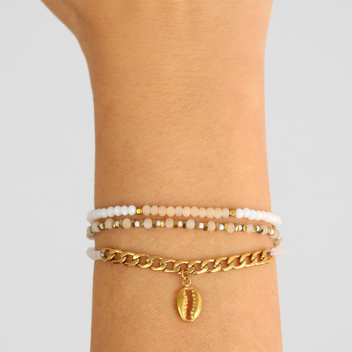Pulsera Tricapa Abalorios
