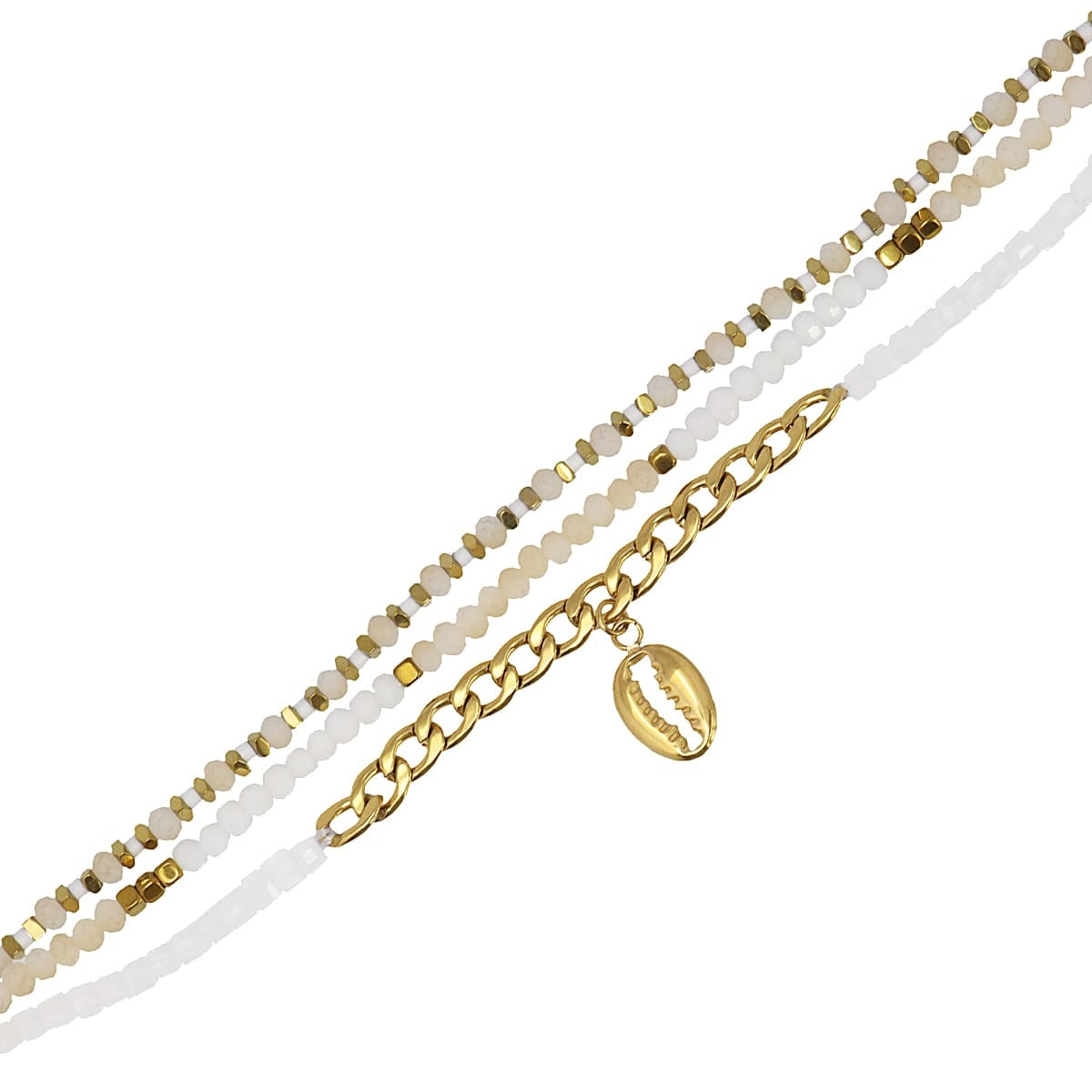 Pulsera Tricapa Abalorios