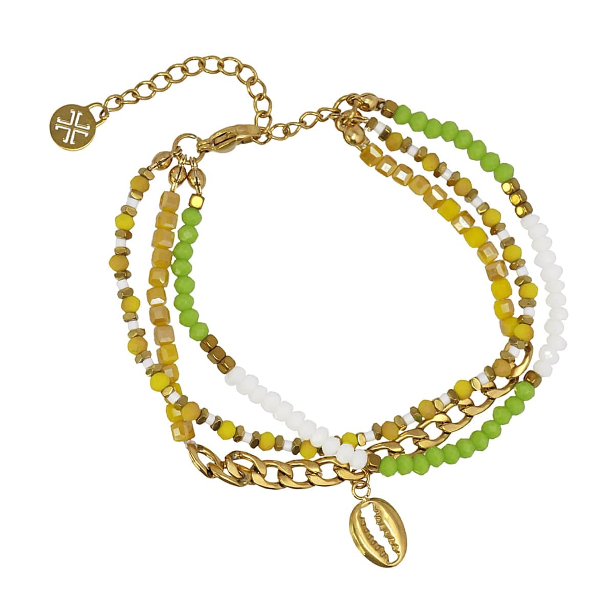 Pulsera Tricapa Abalorios