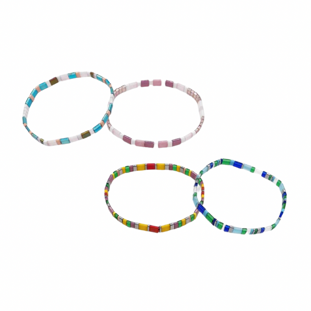 Pulsera cristal japonés multicolor