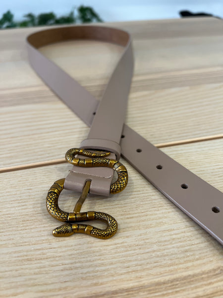 Cinturón beige Snake