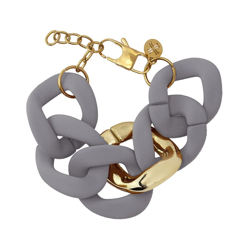 Pulsera eslabones gris