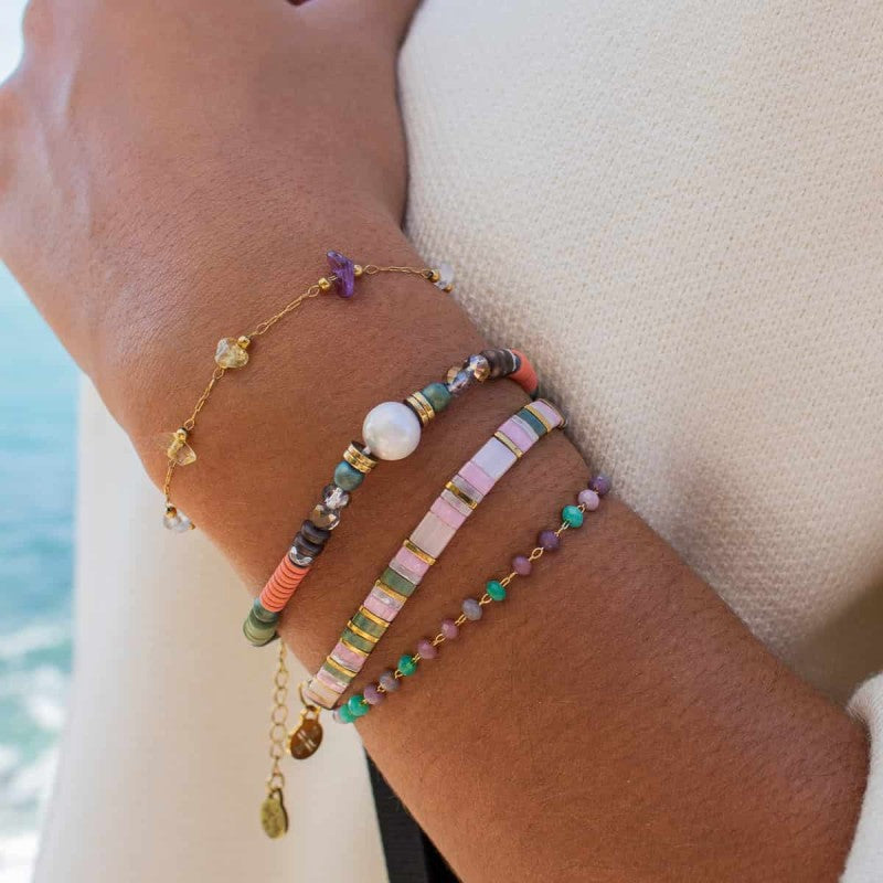 Pulsera cristal japonés multicolor