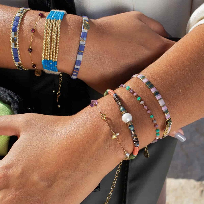 Pulsera cristal japonés multicolor